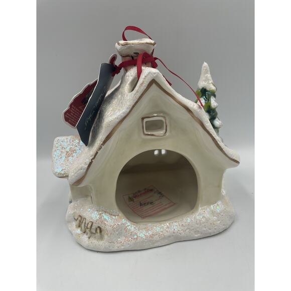 2015 Heather Goldminc Christmas Village Snow Cottage Tea Light Candle Holder - Picture 6 of 12